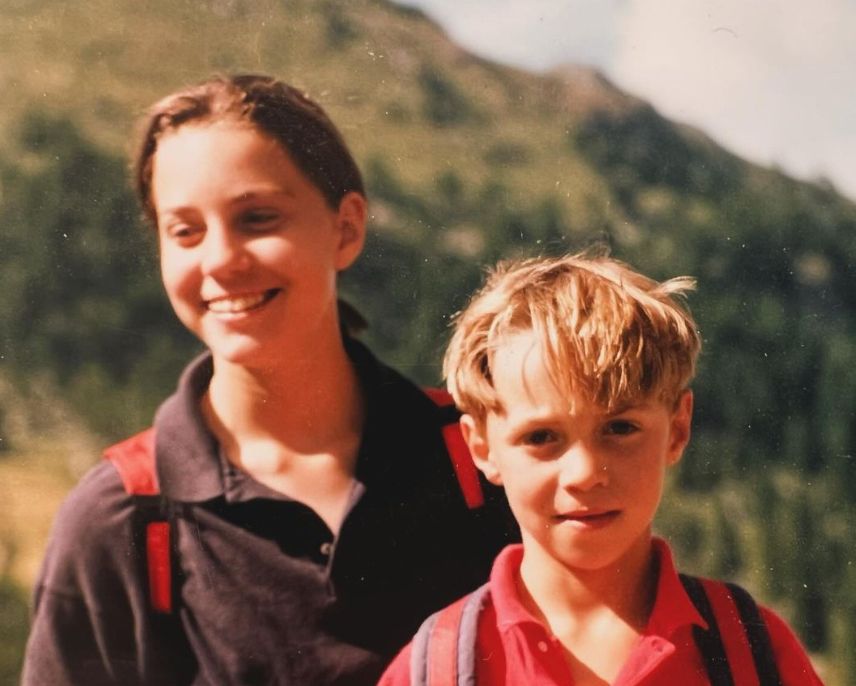 Childhood photo of James Middleton and sister Kate
