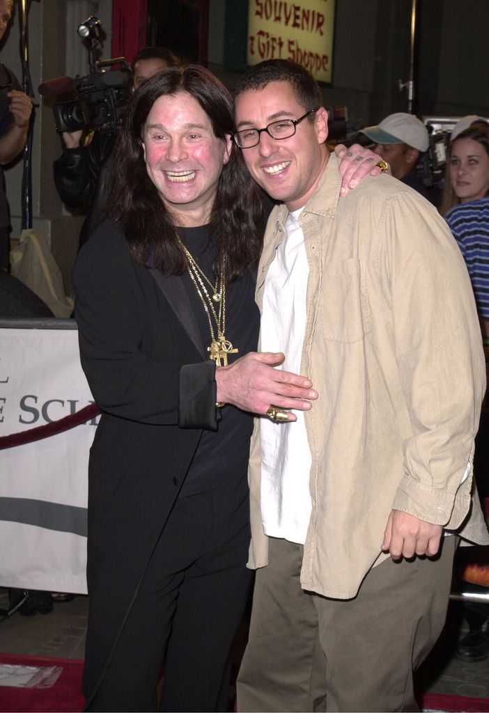Ozzy Osbourne et Adam Sandler lors de la première hollywoodienne de Little Nicky en 2000