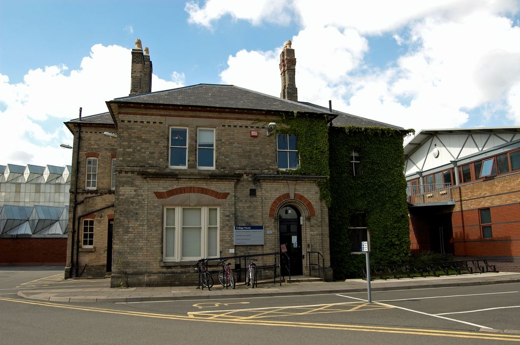 brick building within university grounds 
