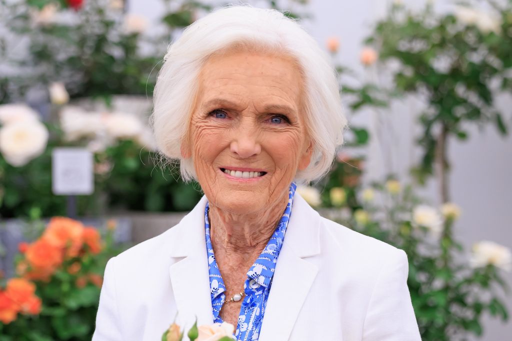 Mary Berry pictured at RHS Hampton Court Palace Garden Festival - 3 July 2023