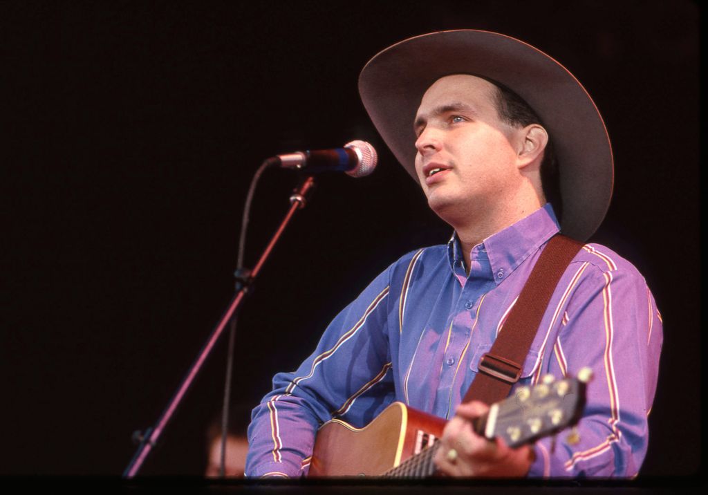 Garth Brooks performs at the Parade of Pennies on January 1, 1989 in Nashville, Tennessee