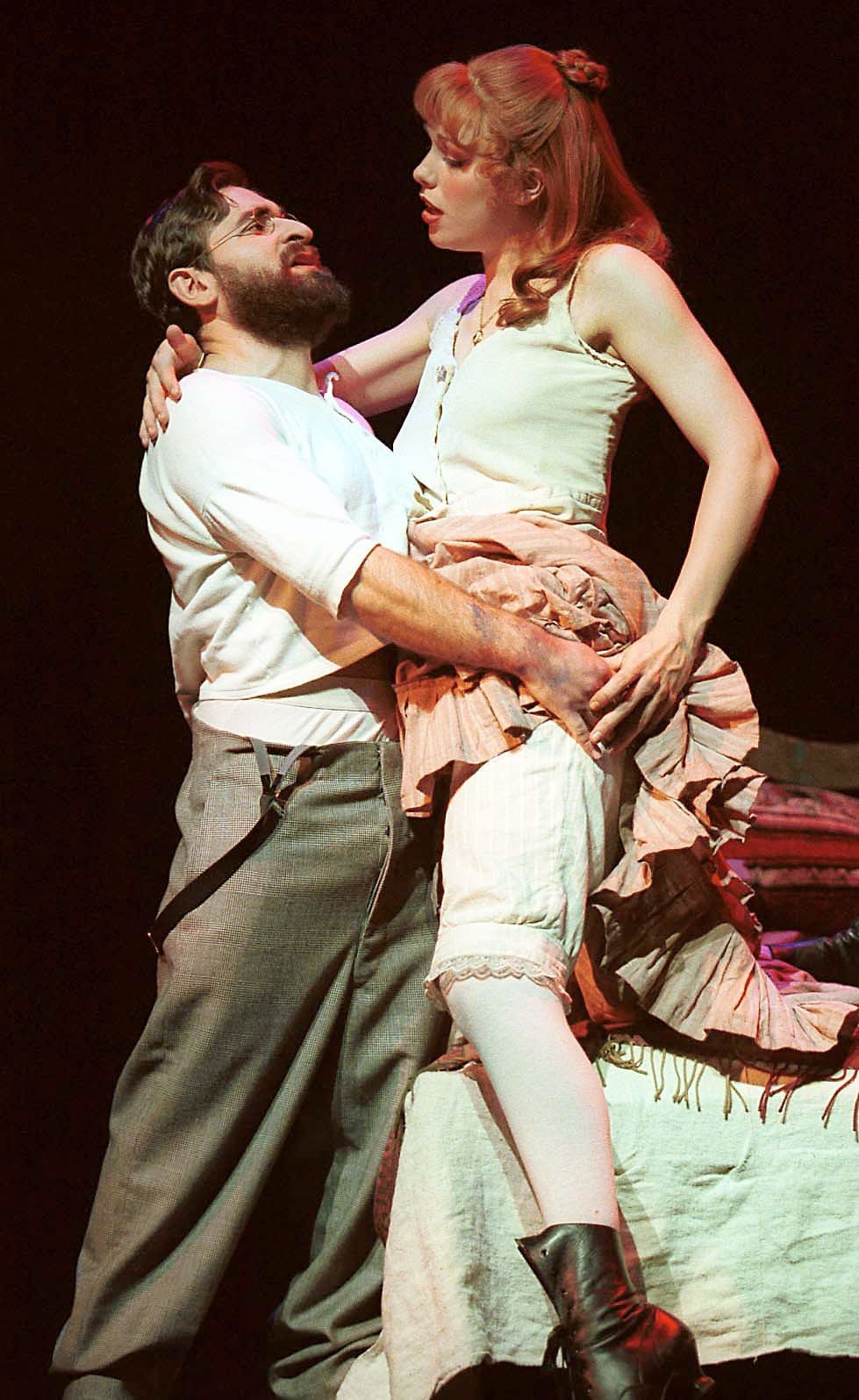 Hannah Waddingham and Sevan Stephan in the musical Lautrec at the Shaftsbury Theatre