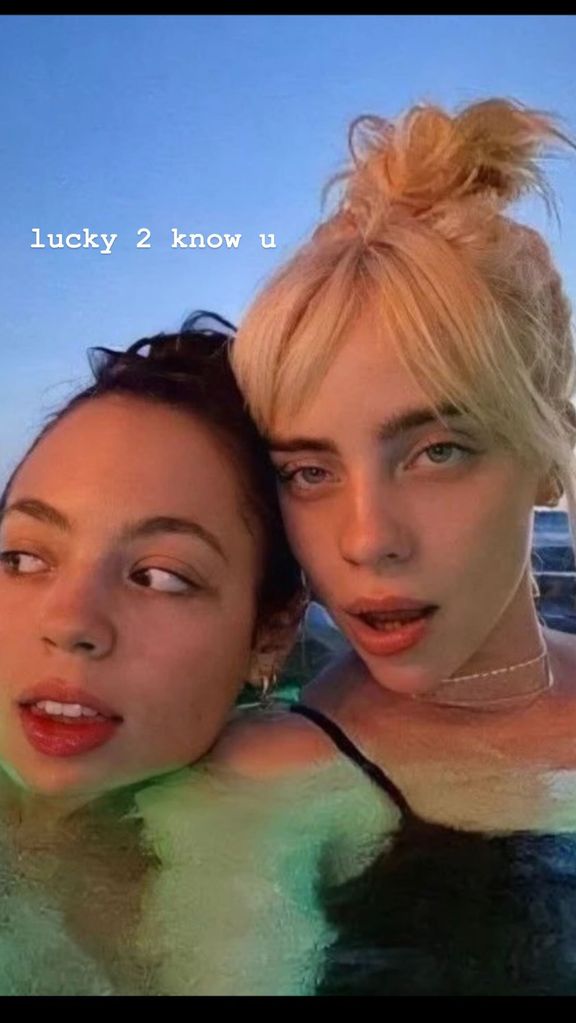 Billie Eilish and Claudia Sulewski in a photo shared on Instagram
