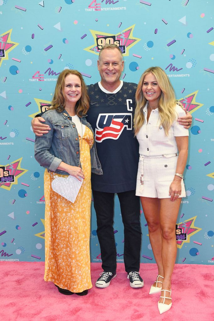 Andrea Barber, Dave Coulier and Candace Cameron Bure attend 90s Con at Ocean Center on September 14, 2024 in Daytona Beach, Florida