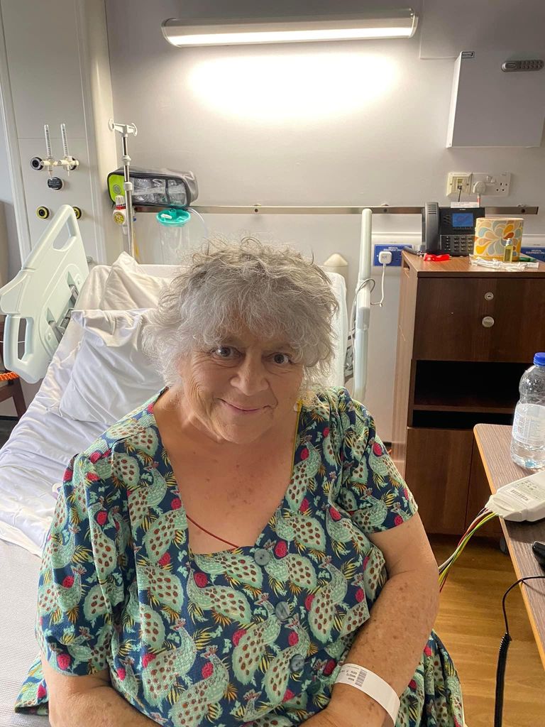 Miriam Margolyes developed a chest infection after undergoing cardiac surgery