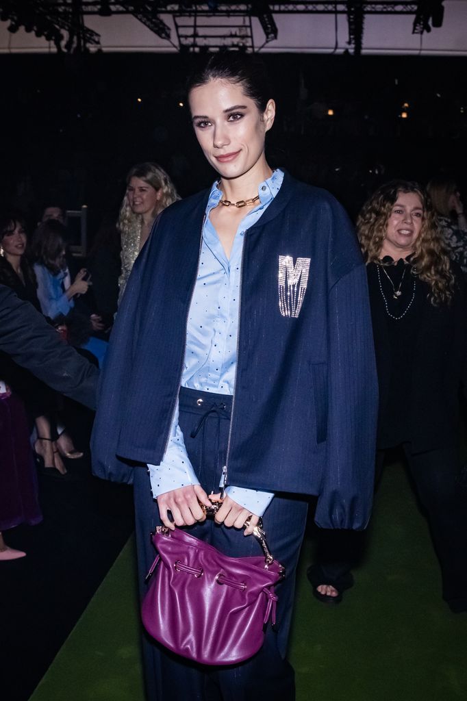 Ella Travolta attends Lola Casademunt by Maite fashion show during Mercedes Benz Fashion Week Madrid at Ifema on February 22, 2025 in Madrid, Spain