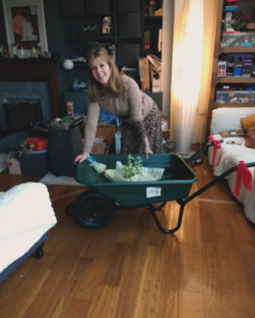 Kate was gifted a wheelbarrow on her birthday