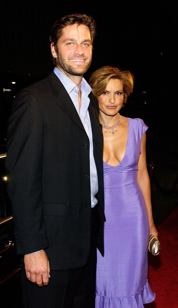 Mariska Hargitay and husband Peter Hermann attend The Academy of Television Arts and Sciences Emmy Nominees For Outstanding Performing Talent reception at Spago on September 17, 2004 in Beverly Hills, California