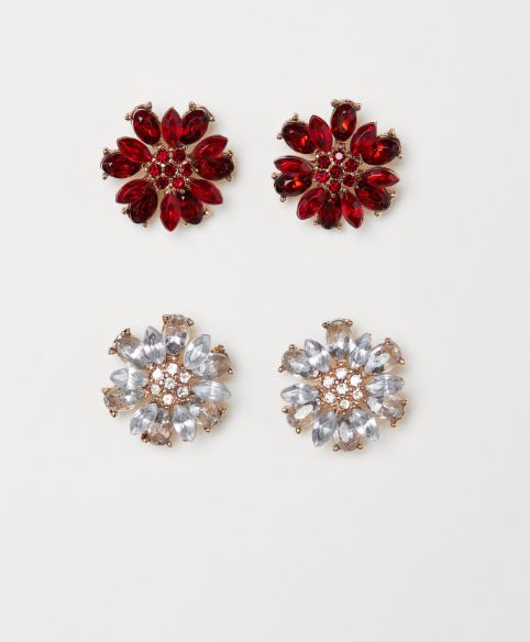 h and m floral stud earrings