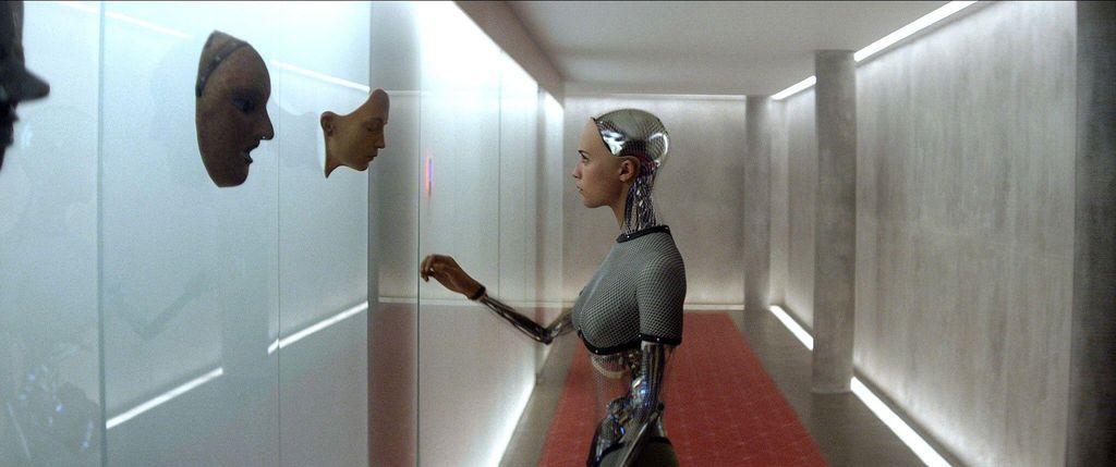 Alicia Vikander in a still image from Ex Machina