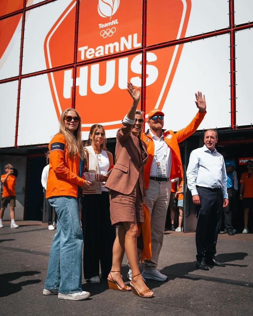 Maxima supported Dutch athletes at the Olympics on Monday