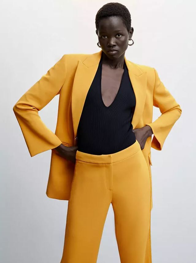 Yellow on sale blazer women