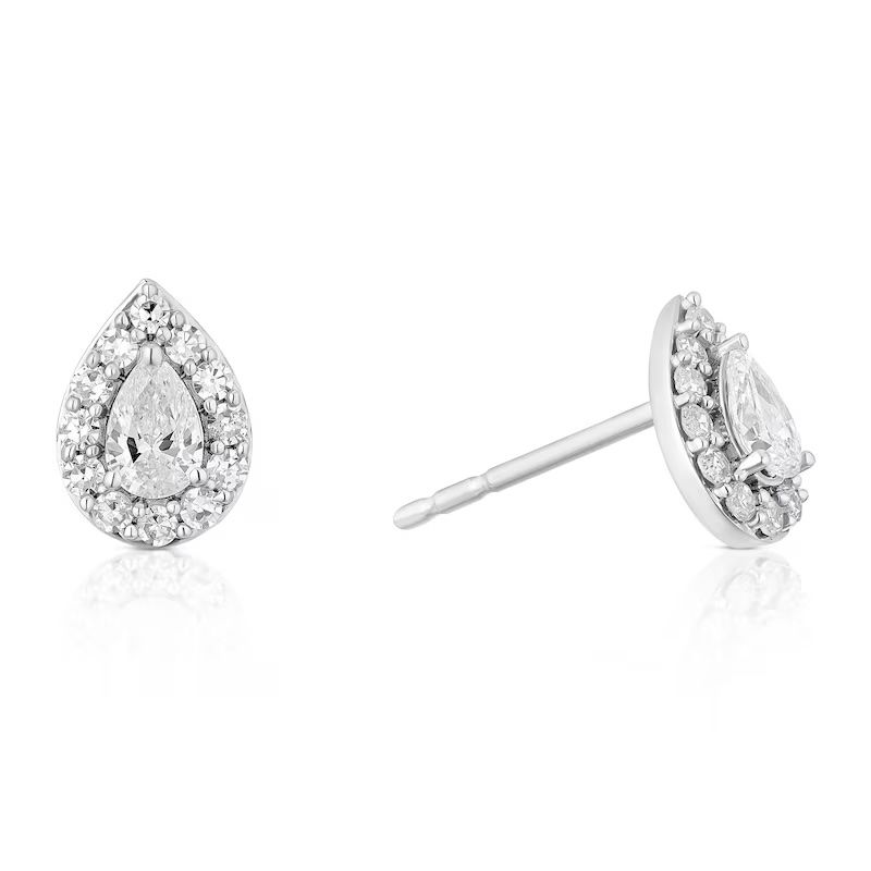 White Gold 0.40ct Lab Grown Diamond Pear Earrings