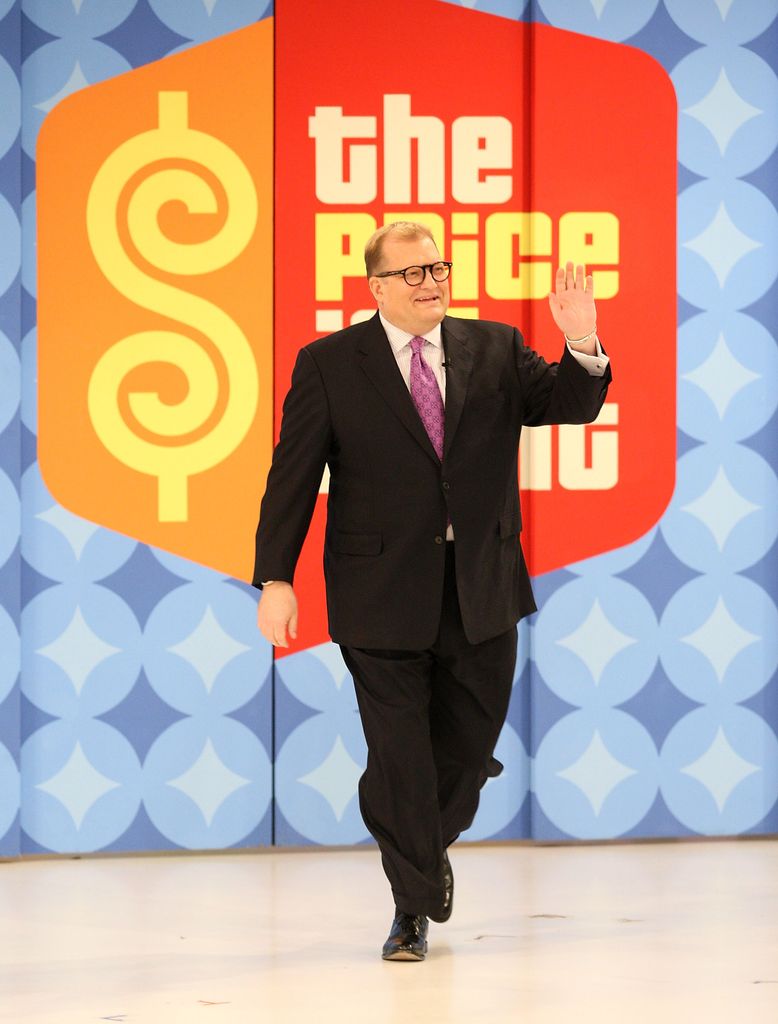 Host Drew Carey speaks during his 100th Episode of "The Price Is Right" celebration at CBS Television City February 5, 2008 in Los Angeles, California.