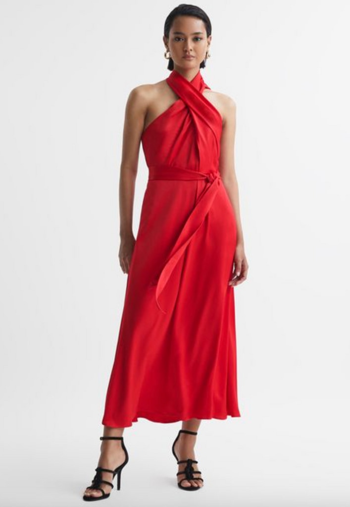 Reiss red dress