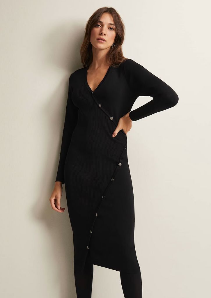 phase eight black knitted dress for funeral