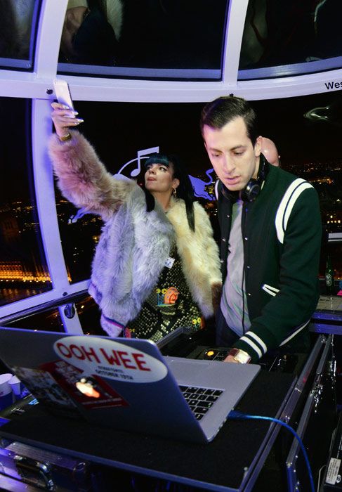 Lily captures the view while Mark Ronson spins some tunes