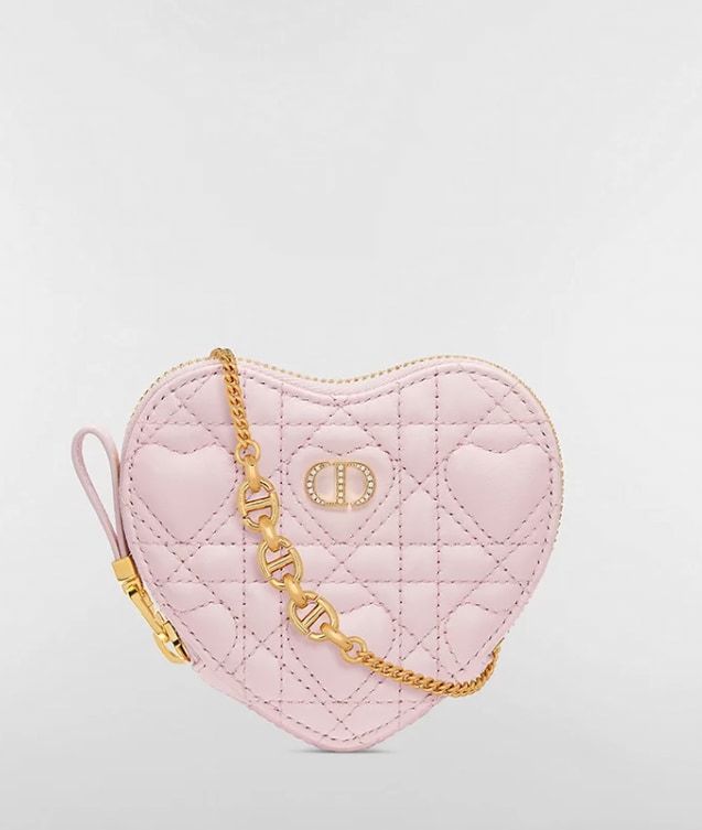Dior Caro Heart Pouch with Chain
