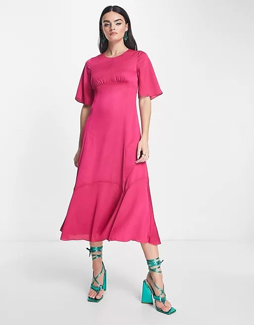 Whistles Hammered Pink Dress