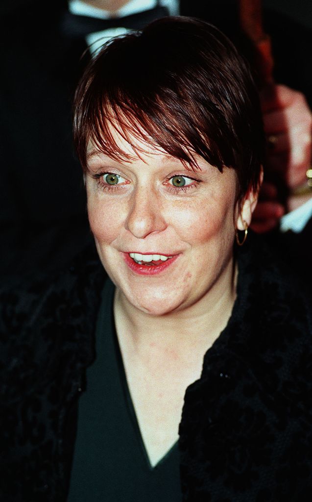 Kathy Burke in black toe