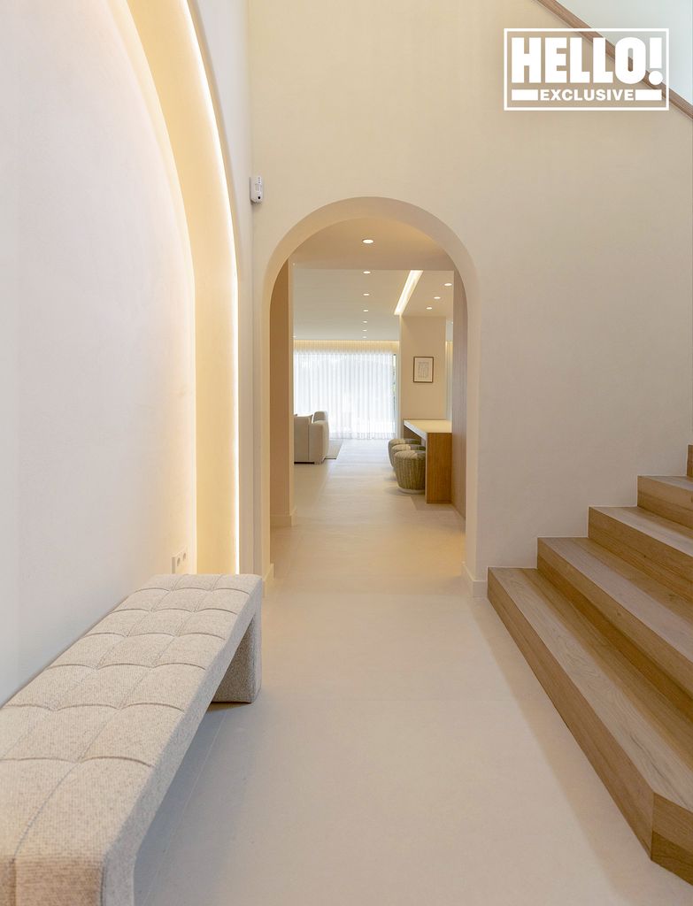 Eva Longoria reveals minimalist hallway at Marbella home