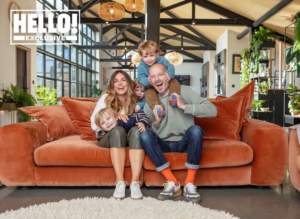 Jessica Irwin and her three sons pose for HELLO! shoot