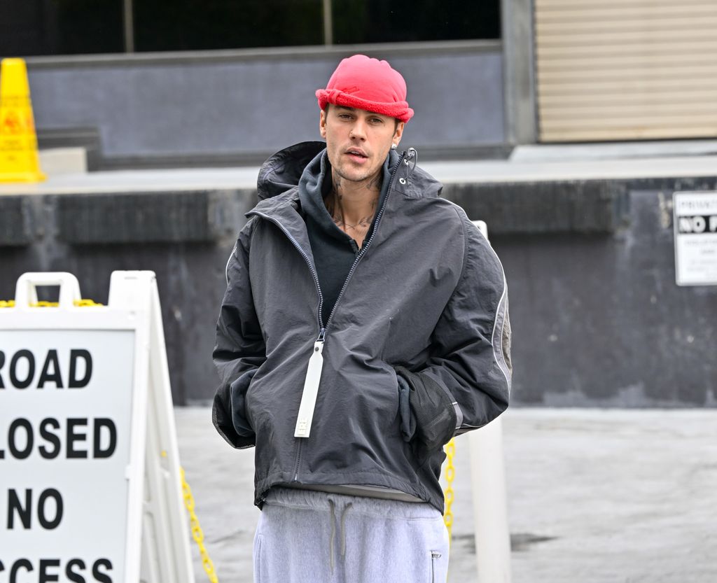 Justin Bieber is seen on April 15, 2025 in Los Angeles, California