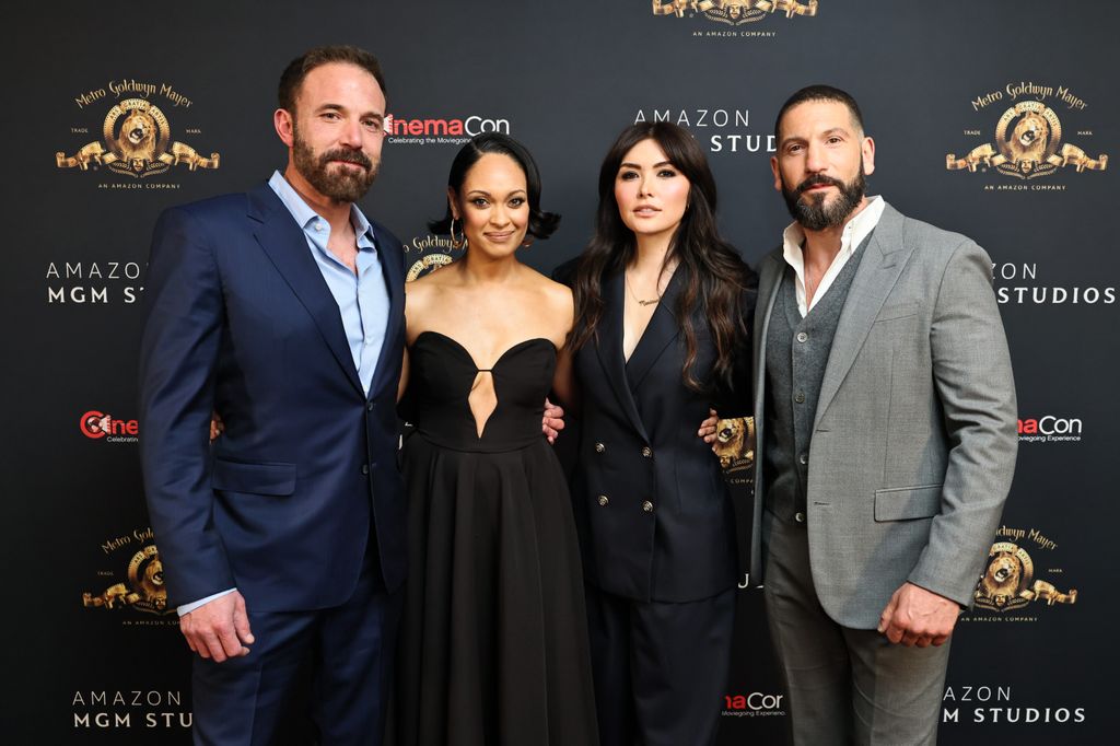 Ben Affleck, Cynthia Addai-Robinson, Daniella Pineda and Jon Bernthal seen at the Amazon MGM Studios CinemaCon 2025 presentation of he Accountant