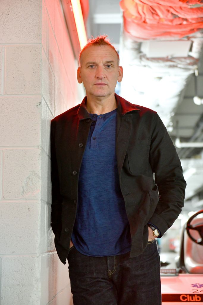 Christopher Eccleston poses for a photo prior to Fantastic! A Conversation with Christopher Eccleston conversation at the New York Comic Con at Jacob K. Javits Convention Center on October 03, 2019