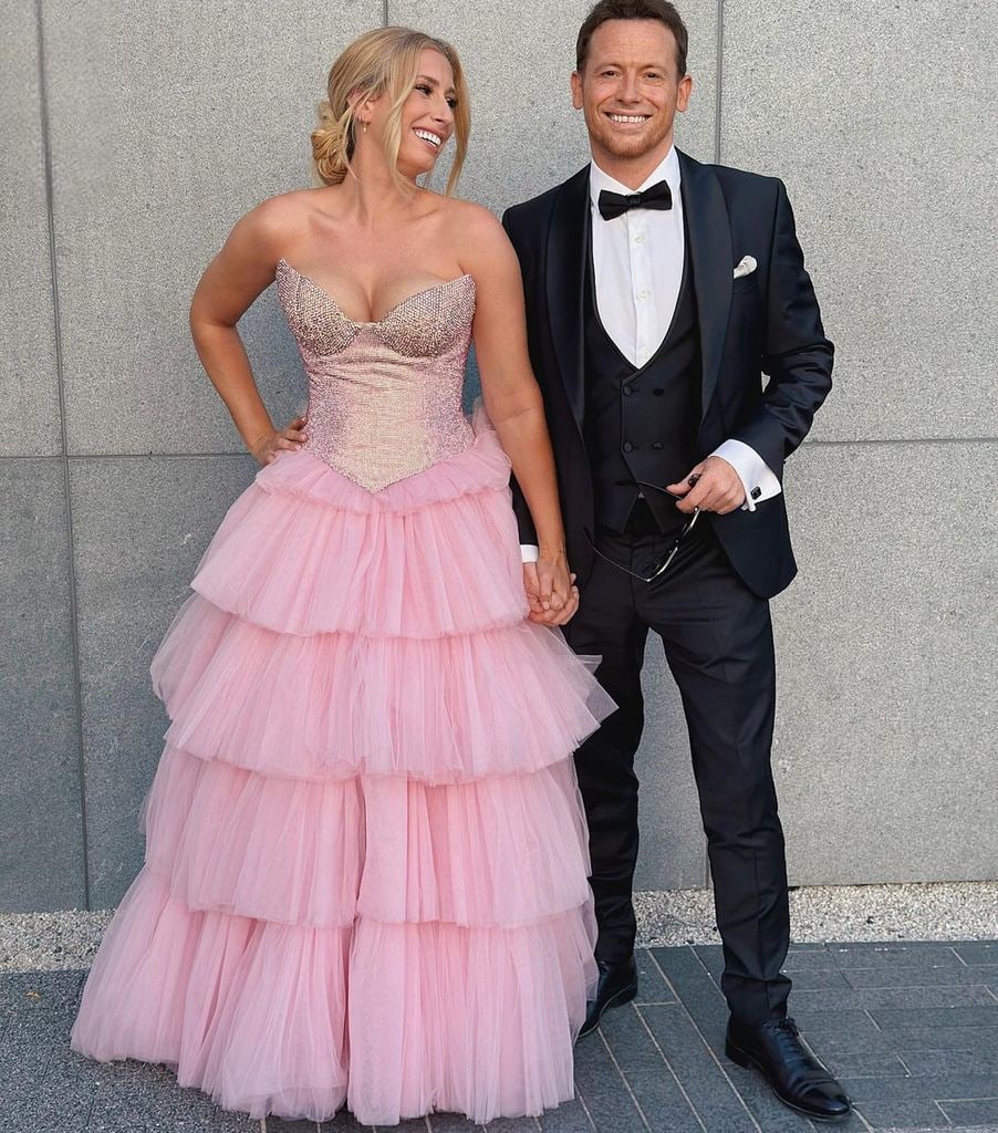 Stacey Solomon and Joe Swash posing together before heading to the NTA's