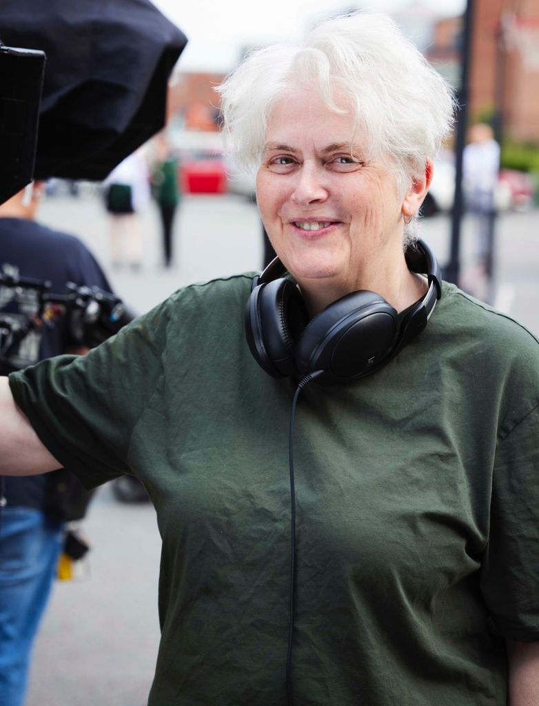 Sally Wainwright on the set of Riot Women 