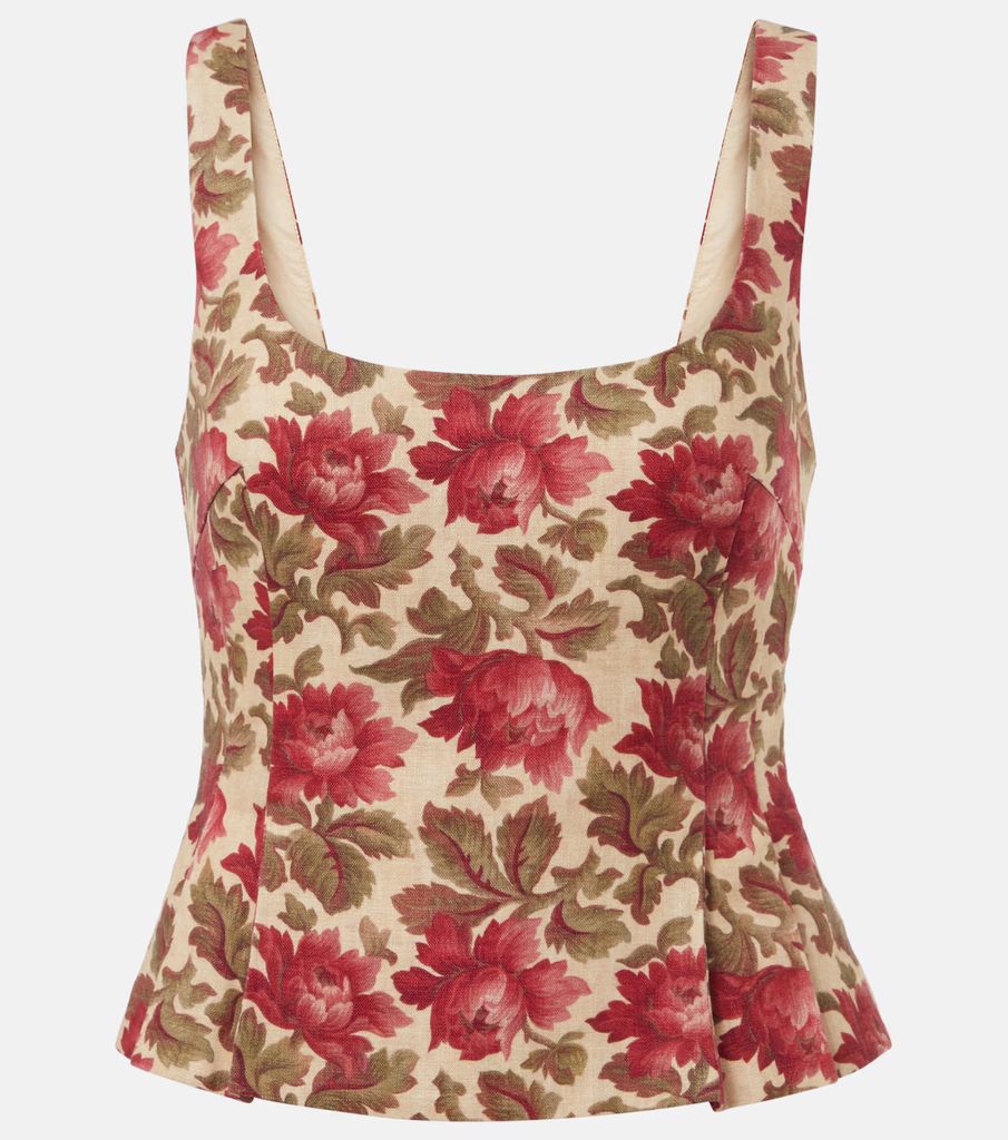Rosalie floral linen top