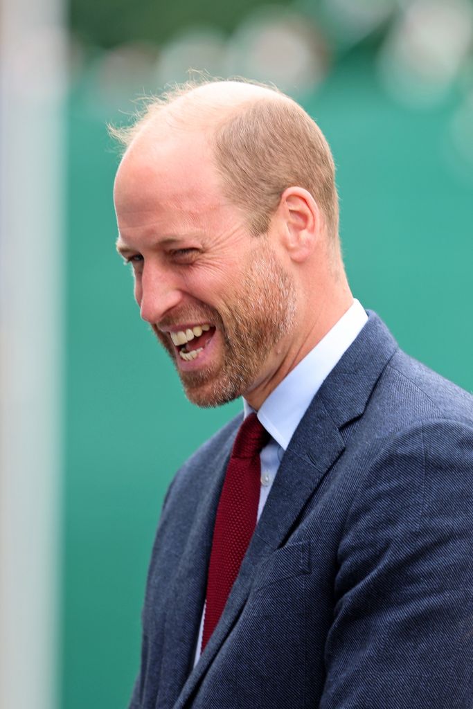 Prince William arrives for a visit to Swiss Valley Community Primary School to meet pupils who took part in the 2024 Urdd Eisteddfod