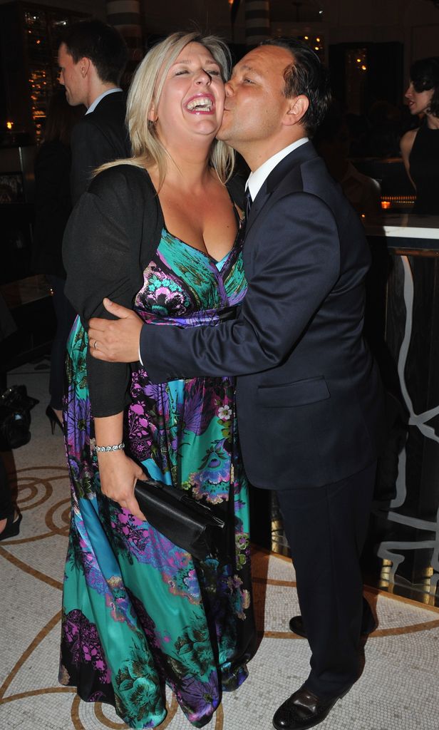 Stephen Graham kissing Hannah Walters on the cheek
