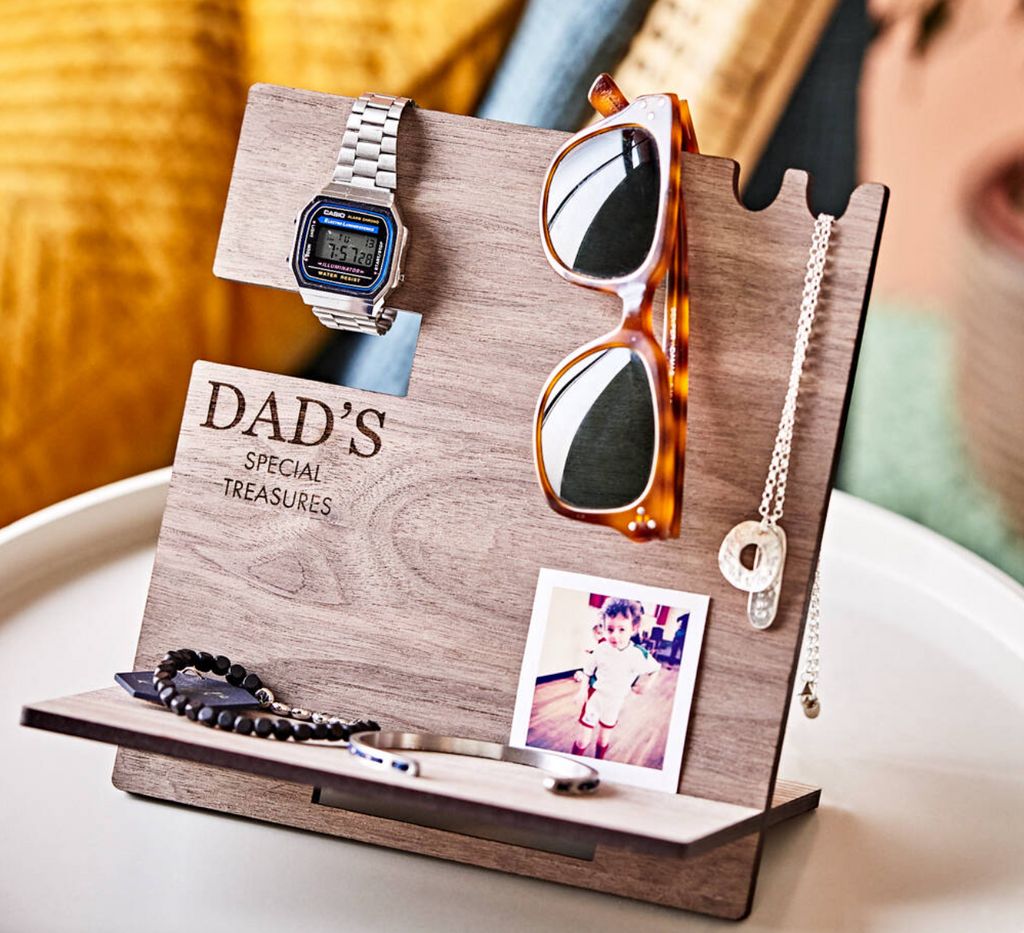 Men's Personalised Wooden Accessory Stand