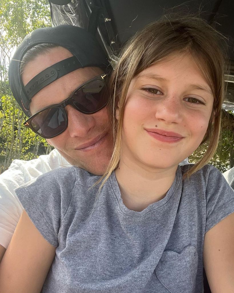 tom brady and daughter vivian smiling on her 11th birthday