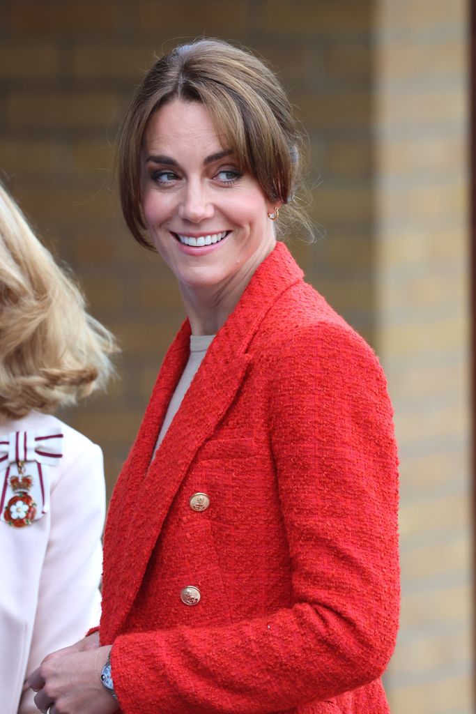 Princess Kate smiles as she joins a Portage session for her 'Shaping Us' campaign