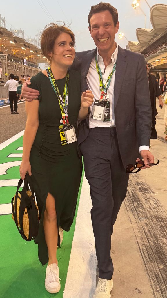 couple posing at grand prix