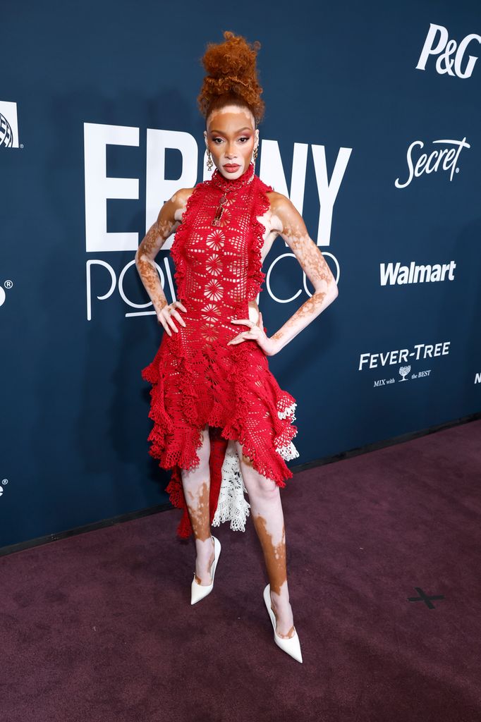 winnie harlow red dress