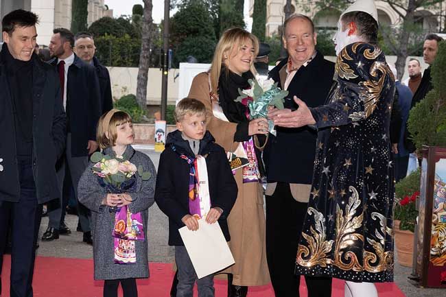 Prince Albert and twins attend the circus