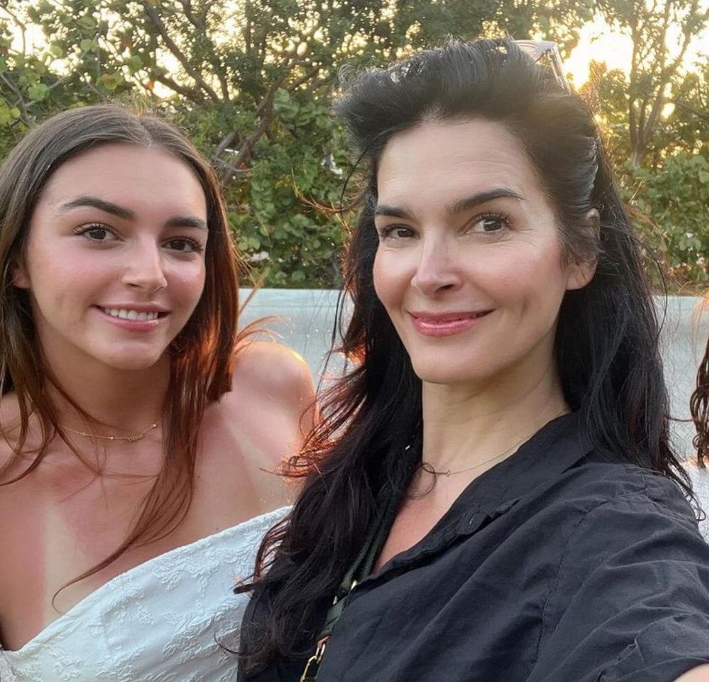 Photo shared by Angie Harmon on Instagram with her daughter Avery Sehorn from her last spring break as a high school senior