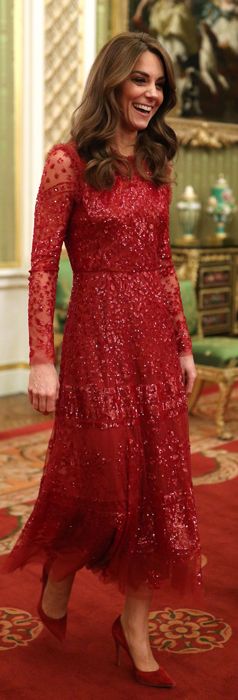 kate middleton red needle and thread dress