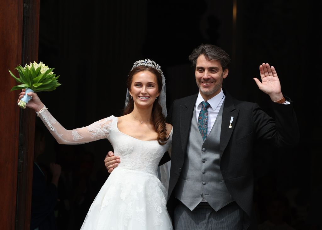  Ludwig Prince of Bavaria and his wife Sophie-Alexandra on their wedding day