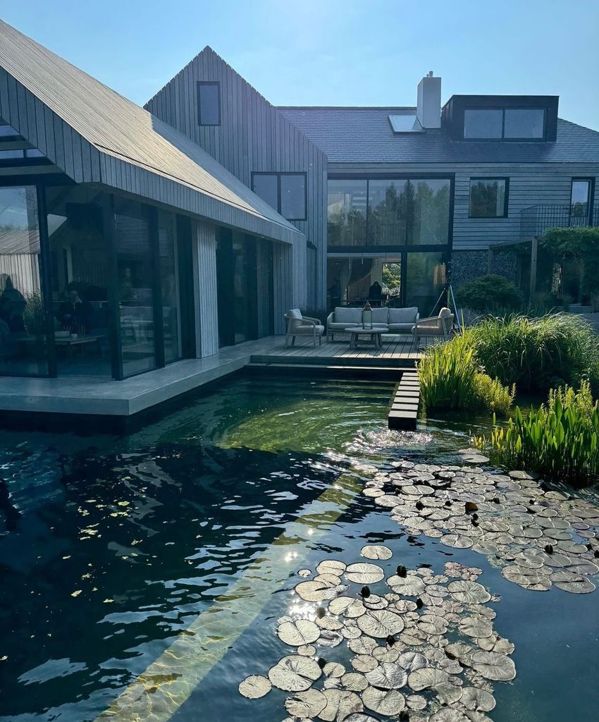 The Water Shed floats on a natural swimming pond