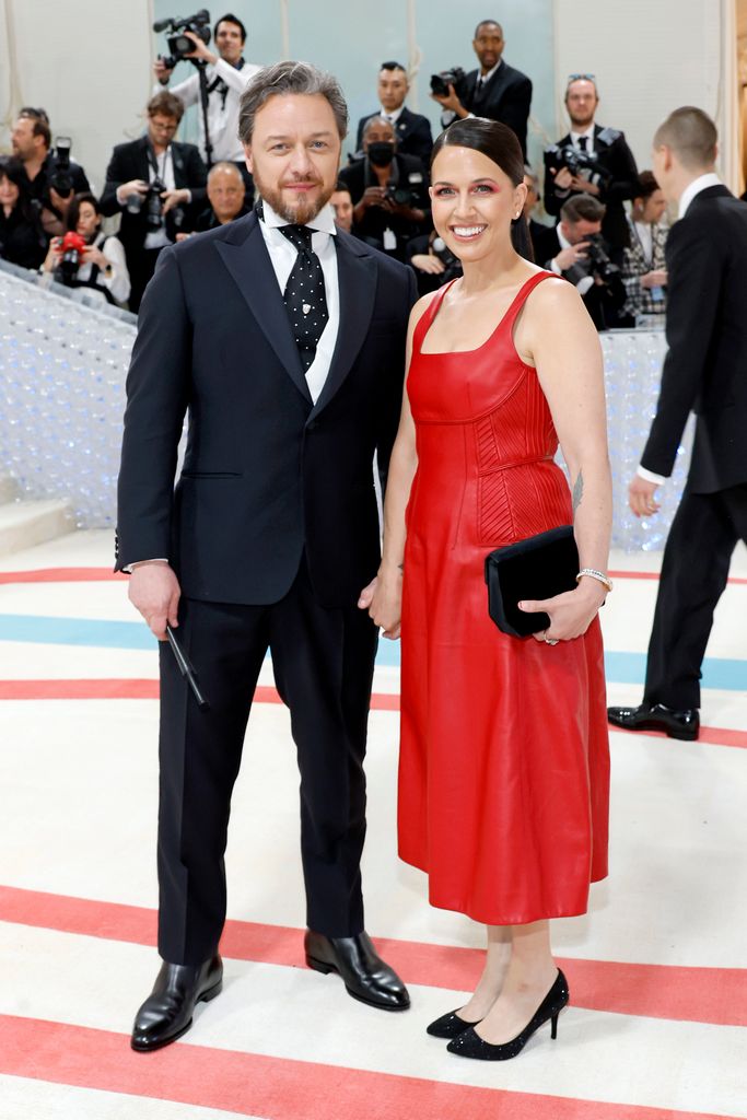 James McAvoy makes rare red-carpet appearance with second wife Lisa ...