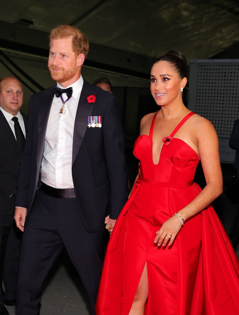 The Duchess of Sussex wore Diana's diamond tennis bracelet tothe Annual Salute To Freedom Gala on November 10, 2021 in New York City.