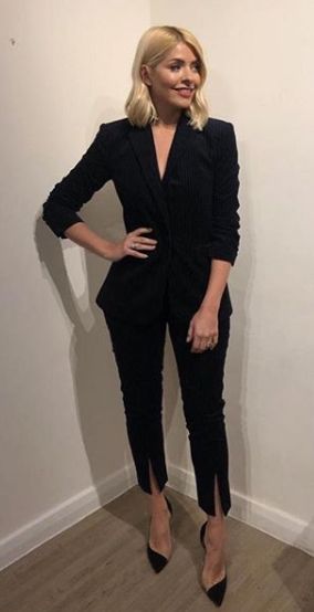 holly willoughby black suit instagram