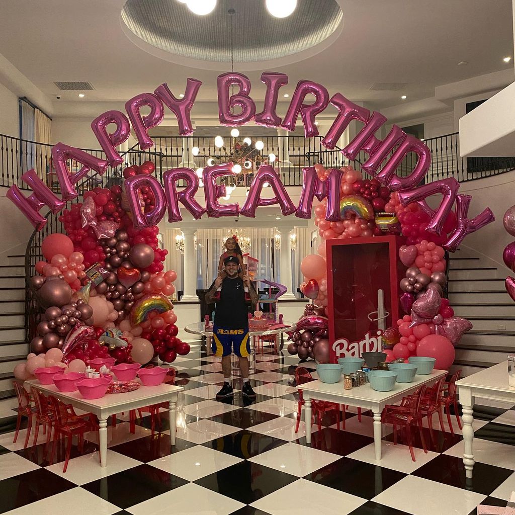 Rob Kardashian with Dream for her birthday