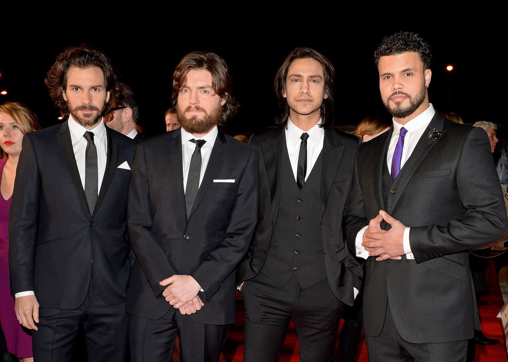 Santiago Cabrera, Tom Burke, Luke Pasqualino and Howard Charles of The Musketeers