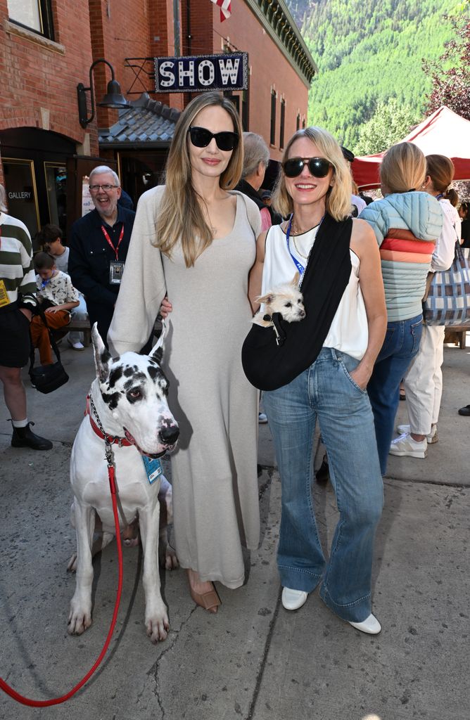 Angelina Jolie and Naomi Watts attend the Telluride Film Festival on August 31, 2024 in Telluride, Colorado